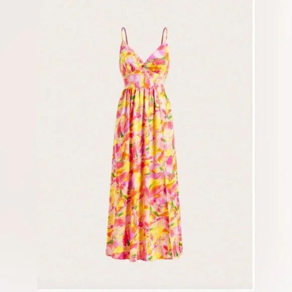 Boho Colourful Print Side Slit Dress - Picture 5 of 9